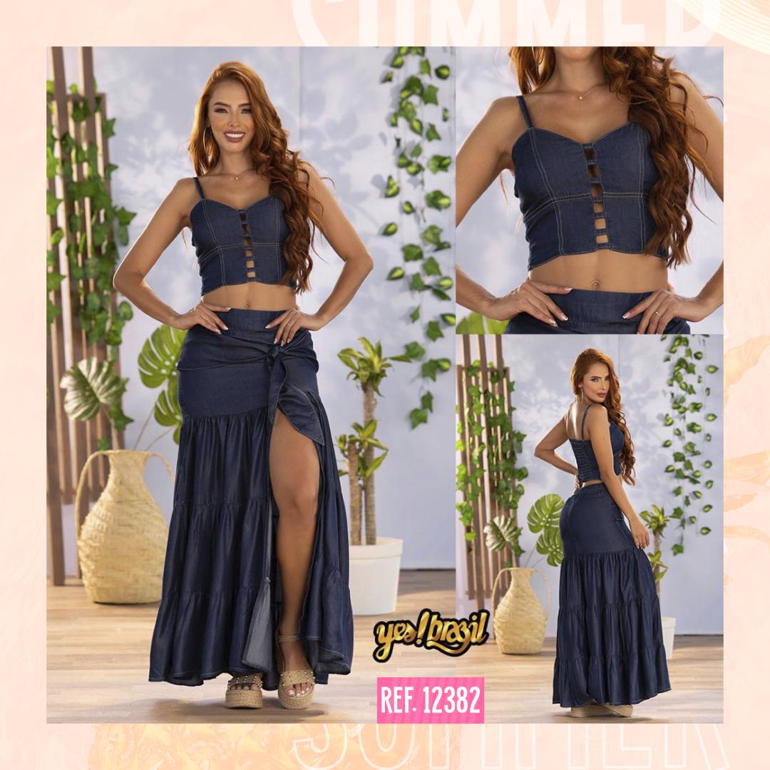 Conjunto Colombiana de Falda Larga